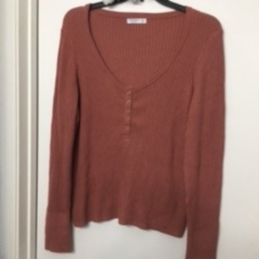 (NEW) Arizona Jean Co. - Mauve Button Down Long Sleeve Top - Size XXXL